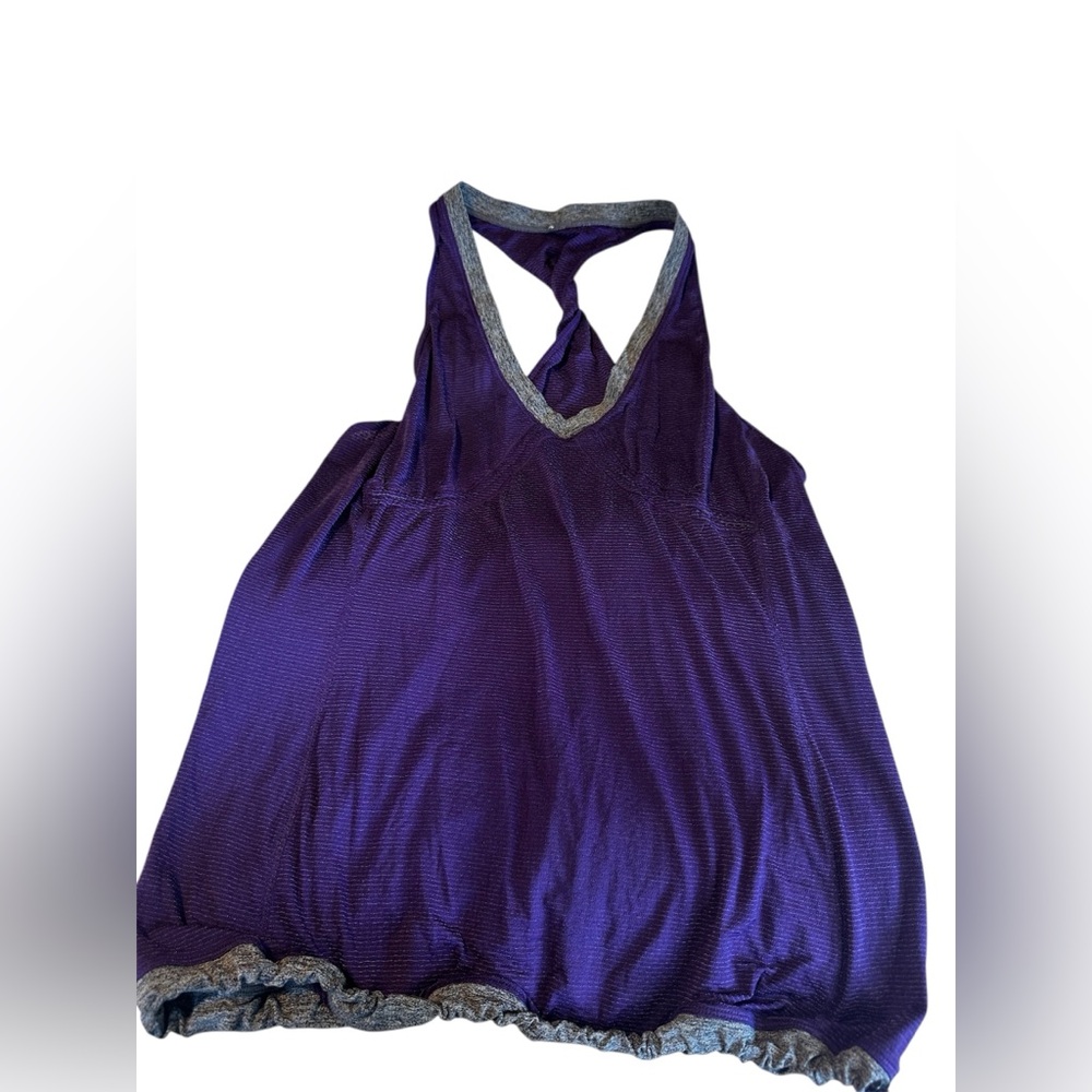 Lululemon No Limits Tank Top Purple Gray Trim Women’s Size S/M (No Tag)